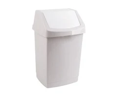 Curver Prana Ko Šiukšliadėžė su svyruojančiu dangčiu 50 L, šviesiai pilka.