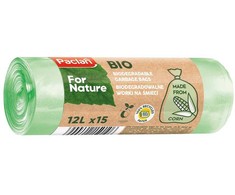 Biologiškai Skaidus Maišelis - Worki Z Kukurydzy Bio Paclan 12L, 15 Szt, Natūrali Spalva