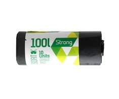 Šiukšlių maišai SORTEX, 100 l, 35 mikr, LDPE, 70 x 90 cm, 10 vnt., juodos sp.