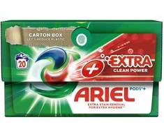 Skalbimo kapsulės Ariel Extra Clean, 20vnt