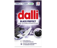 Skalbimo servetėlės DALLI, Juodas PROTECT, 15 vnt.