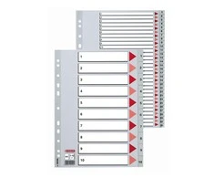 Skiriamieji lapai ESSELTE, 1-10, A4, PP