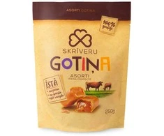 Skriveru Saldumi Pieniški saldainiai Karvutė, asorti, 250 g