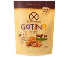 Skriveru Saldumi Pieniški saldainiai Karvutė, asorti, 250 g