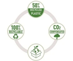 Skylmuša Leitz NeXXt Recycle Mini, 10 lapų, raudona
