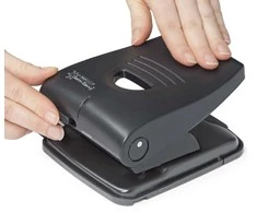 Skylmuša Rapesco Germ-Savvy® Antibacterial: Heavy Duty, 2 skylių, 40 lapų, juoda