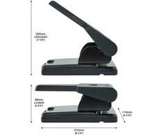 Skylmuša RAPESCO Germ-Savvy™: HD865, 2 skylių, 50 lapų, juoda