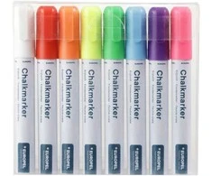 Skystos kreidos žymeklių rinkinys 8 vnt, EUROPEL, 1-6mm