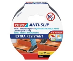 Slydimą mažinanti juosta TESA Anti-Slip Tape, 25mm x 5m, juoda