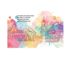 Smlt Akvarelės sąsiuvinis , A4, 20 lapų, 200 g/m²