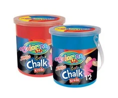 COLORINO KIDS spalvota kreida kibirėlyje Jumbo, 12 spalvų, 32988PTR