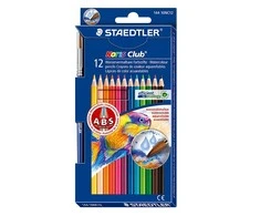 Spalvoti pieštukai STAEDTLER NORIS, šešiabriauniai, akvareliniai, 12 vnt. + teptukas