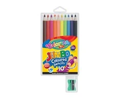 Patio COLORINO KIDS apvalūs spalvoti pieštukai Jumbo, 10 spalvų, 33091PTR
