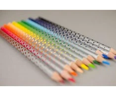 Spalvoti pieštukai KORES KOLORES MAGIK, tribriauniai, 3mm, ištrinami, 12 spalvų + trintukas