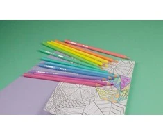 Spalvoti pieštukai KORES KOLORES PASTEL, tribriauniai, 3mm, 12 pastelinių spalvų