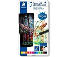 Spalvoti pieštukai STAEDTLER, itin minkšti, 12 vnt.
