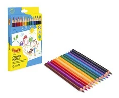 Spalvoti pieštukai, tribriauniai, stori JOVI, 12 spalvų 735/12