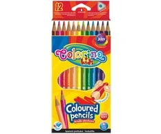 Patio Spalvoti pieštukai, tribriauniai Colorino Kids, 12 spalvų