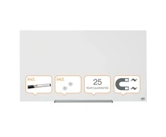 Esselte Stiklinė BALTA magnetinė lenta Glass Nobo Widescreen 45