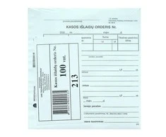Technoinform Kasos išlaidų orderis Nr. A6V, 14,5 x 15 cm