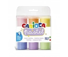 Tempera dažai CARIOCA Pastel, 6 spalvos, 25 ml