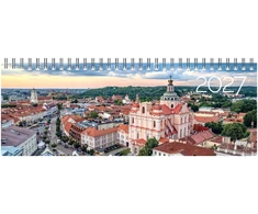 Timer Kalendorius MEMO Vilnius 2027, 290 x 110 mm, kartoninis