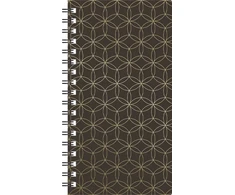 Timer Kalendorius MIDI Spirex 2027, 95 x 170 mm, Pattern, ruda, kartonas
