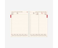 Timer Kalendorius SENATOR DAY Spirex 2026, A4, PU, tamsiai ruda