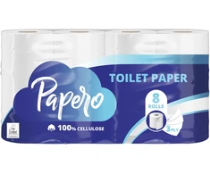 Tualetinis popierius PAPERO, 3 sluoksnių, 8vnt