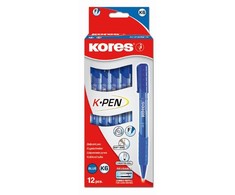 Tušinukas KORES K6-F, 0.7 mm, mėlynos spalvos tušas