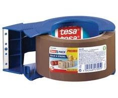 Tyli pakavimo juosta TESA PACK Solid and Strong, 50mm x 66m, ruda, su dėklu
