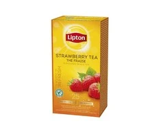Unilever Juoda arbata LIPTON STRAWBERRY, 25vnt. x 2g/pakuotėje