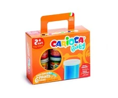 Dažai piešti pirštais mažyliams CARIOCA BABY 2+, 6 x 80 ml
