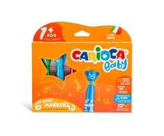 Flomasteriai mažyliams CARIOCA BABY TEDDY MARKER, 6 spalvų