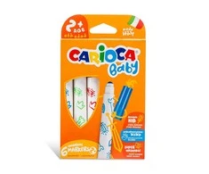 Flomasteriai mažyliams CARIOCA BABY SUPERWASHABLE, 6 spalvų