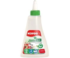 Universalūs stiprios fiksacijos ekologiški klijai KORES 125ml ECO, skaidrūs