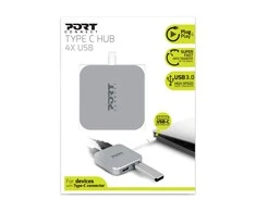 Port Designs USB šakotuvas PORT, 4 jungtys, TYPE C