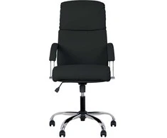 Vadovo kėdė NOWY STYL NADIR STEEL Chrome, juodos sp. odos imitacija
