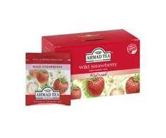 Vaisinė arbata AHMAD ALU WILD STRAWBERRY, 20 vokelių su siūlu po 2 g
