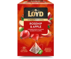 Vaisinės arbatos gėrimas LOYD HORECA erškėtrožių ir obuolių skonio, piramidės, 20 x 2g