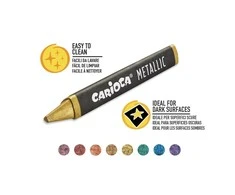 Vaškinės kreidelės CARIOCA Metallic, 8 vnt.