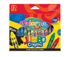 Vaškinės kreidelės JUMBO COLORINO, 12 spalvų