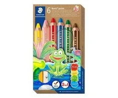 Vaškinės kreidelės STAEDTLER Noris Junior, 6 vnt.