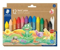 Vaškinės kreidelės STAEDTLER Noris Junior, 12 vnt.