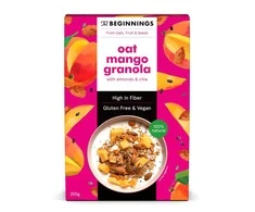 Veganiška avižinė granola THE BEGINNINGS, su mangais, 200 g