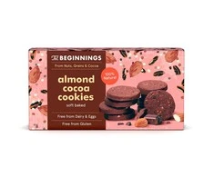 KNYGA Veganiški migdoliniai sausainiai THE BEGINNINGS, su kakava, 80 g