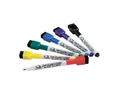Rexel Baltos lentos žymekliai NOBO Mini, su valikliu, 6 vnt., įv. spalvų