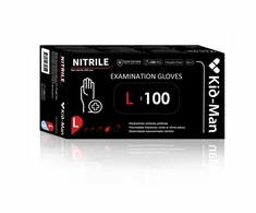 Nitrilinės juodos pirštinės Kid-Man L 100 vnt