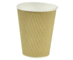 Vienkartiniai puodeliai RIPPLE, popieriniai, 355 ml, D90 mm, 25 vnt.