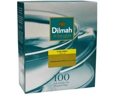 Žalioji arbata DILMAH, vokeliuose su siūlu, 100 vnt.